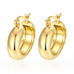 color: 3 Width Round Gold Earrings