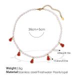 color: XL463RDG Cat's Eye Freshwater Pearl Necklace