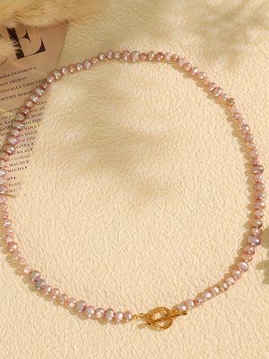 Natural Freshwater Pearl Necklace Simple Clavicle Fresh Sweet All-Matching