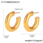 color: F1715-Gold Earrings -Medium
