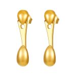 color: Drop Stud Earrings Gold MS-573
