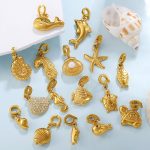 Ocean DIY Starfish Dolphin Pendant Stainless Steel Summer Necklace Earrings Accessories