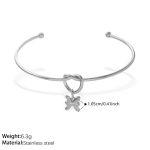 color: SZ347S-PJ431S2 Pisces Steel Color Solid Pendant