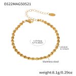color: E622-Gold Bracelet 17+5cm