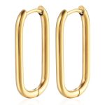color: Round Wire Oval Ear Cuff Gold 1 PC