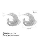 color: EH230 Silver Earrings