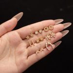 Sticky Zircon Stainless Steel Studs Women's Versatile Exquisite Light Luxury Earrings