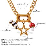 color: XL695G2 Gold Necklace
