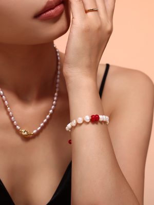 Freshwater Pearl Bracelet OT Buckle Tassel Natural Stone Pendant Fresh Sweet Girl Bracelet Bracelet