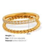color: JZ43 US Size 6# Gold Ring