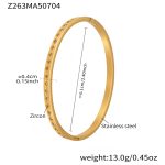 color: Z263-Gold Zircon Bangle