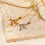 Cupid Arrow Stainless Steel Pendant Necklace Women's Simple Plated 18K Necklace