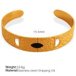color: SZ147 Black Enamel Gold Bangle