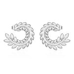color: Wheat Ear Stud Earrings Steel Color MS-420