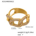 color: A331-Gold Zircon Ring