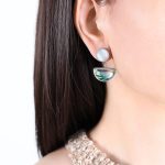 color: F819-Steel Color Earrings