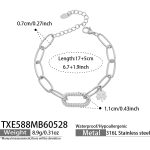 color: TXE588-Steel Color Bracelet -17+5cm