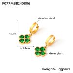 color: TXF077-Emerald Earrings