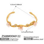 color: Z568-Pink Color Flower Bangle