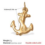 color: PJ460G Double-sided Solid Gold Pendant