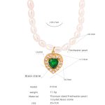 color: P1516-Heart Green Glass Stone