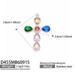 color: D455-Multicolor Zircon Cross Steel Color Pendant