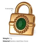 color: PJ500GNG Green Stone Gold Pendant