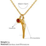 color: XL66G Gold Tulip Necklace