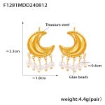 color: F1281-Gold Earrings