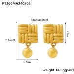 color: F1266-Gold Earrings