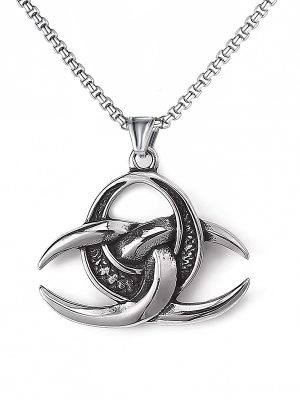 Nordic Viking Celtic Knot Men's Necklace Ornament Premium Personality Retro Stainless Steel