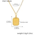 color: P007-Gold Necklace 40+5cm