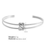color: SZ51 Adjustable Silver Bangle