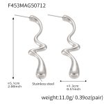 color: F453-Steel Color Earrings