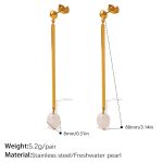 color: EH1372WEG Freshwater Pearl Drop Earrings