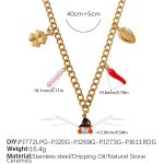 color: XL571G4.7MM-1 Multi-element Necklace