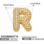 color: D450-Letter R Gold Pendant