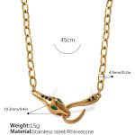 color: XL443GNG Green Eye Gold Necklace