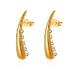 color: Curved With Stone Row Gold MS-716