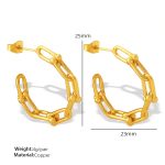 color: EH218 Gold Earrings