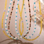New Bohemian Beaded Clavicle Chain Neck Chain Simple and Light Luxury Necklace for Women