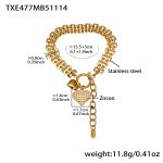 color: TXE477-Gold Bracelet 15+5cm