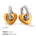 color: EH1265SG Two-tone Gold Earrings