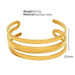 color: SZ22 Gold Adjustable Open Bangle