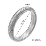 color: 10mm Width (Ring Size 55mm)SZ01 Steel Color