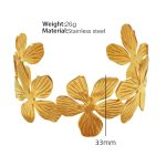 color: SZ23 Gold Adjustable Open Bangle