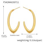 color: F542-Gold Geometric Earrings