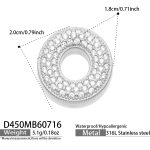 color: D450-Letter O Steel Color Pendant
