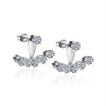 color: Five-claw Stud Earrings Steel Color