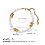 color: SL141WEG Freshwater Pearl Gold Bracelet